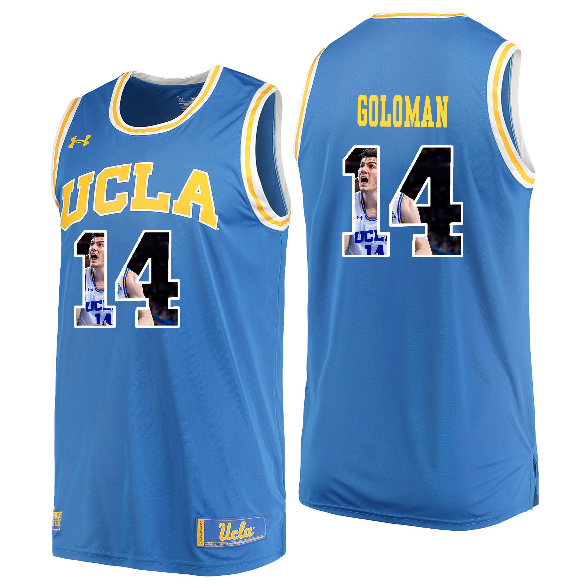 Men UCLA UA 14 Goloman Light Blue Fashion Edition Customized NCAA Jerseys